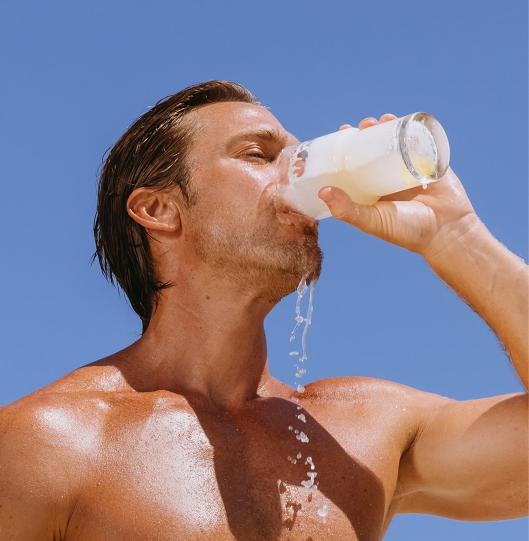 male drinking glass of ARMRA