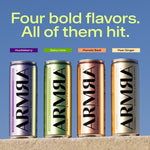 Four bold flavors. All of them hit. Huckleberry, Spicy Lime, Pomelo Basil, Pear Ginger