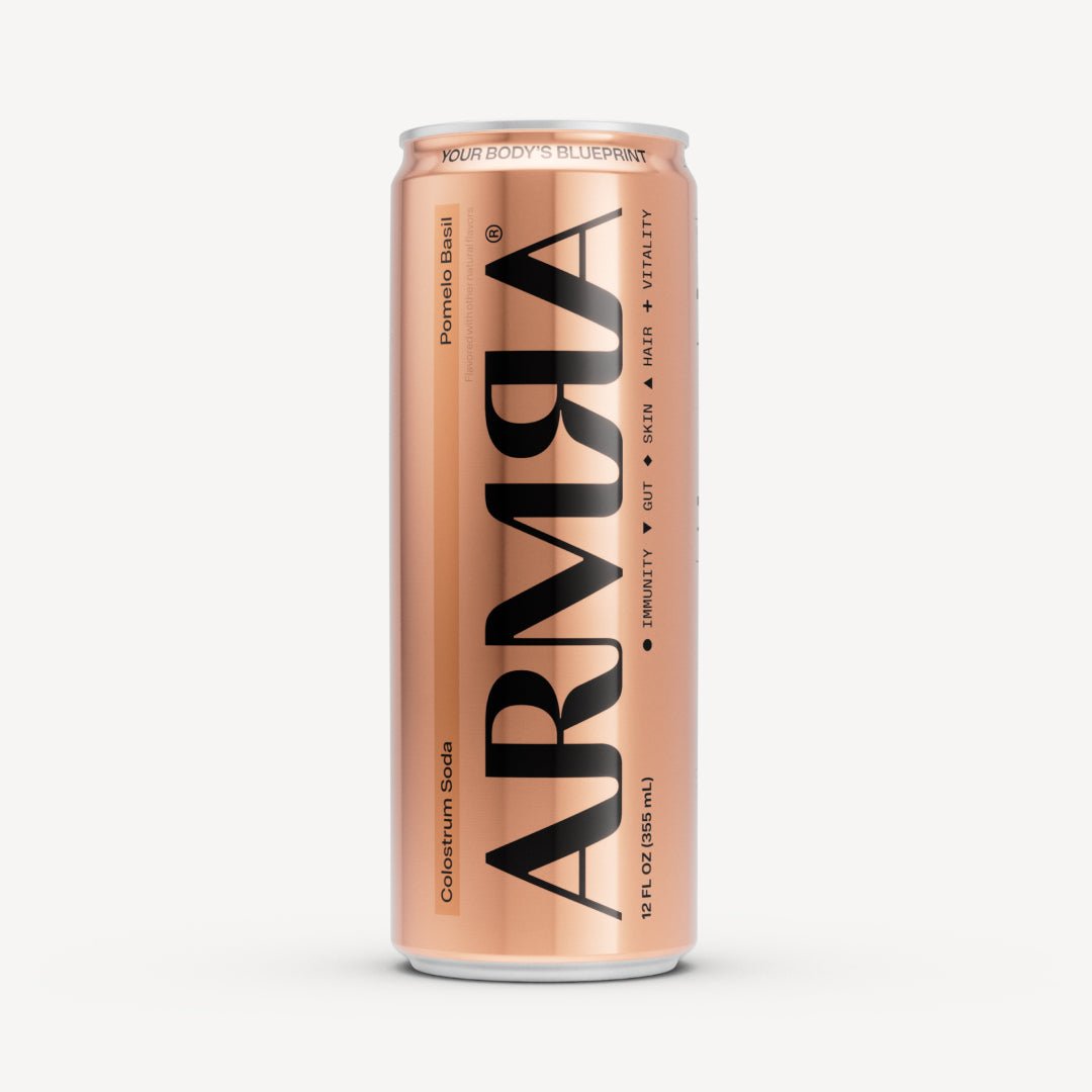 ARMRA Colostrum Soda Pomelo Basil 12-Pack - ARMRA Colostrum