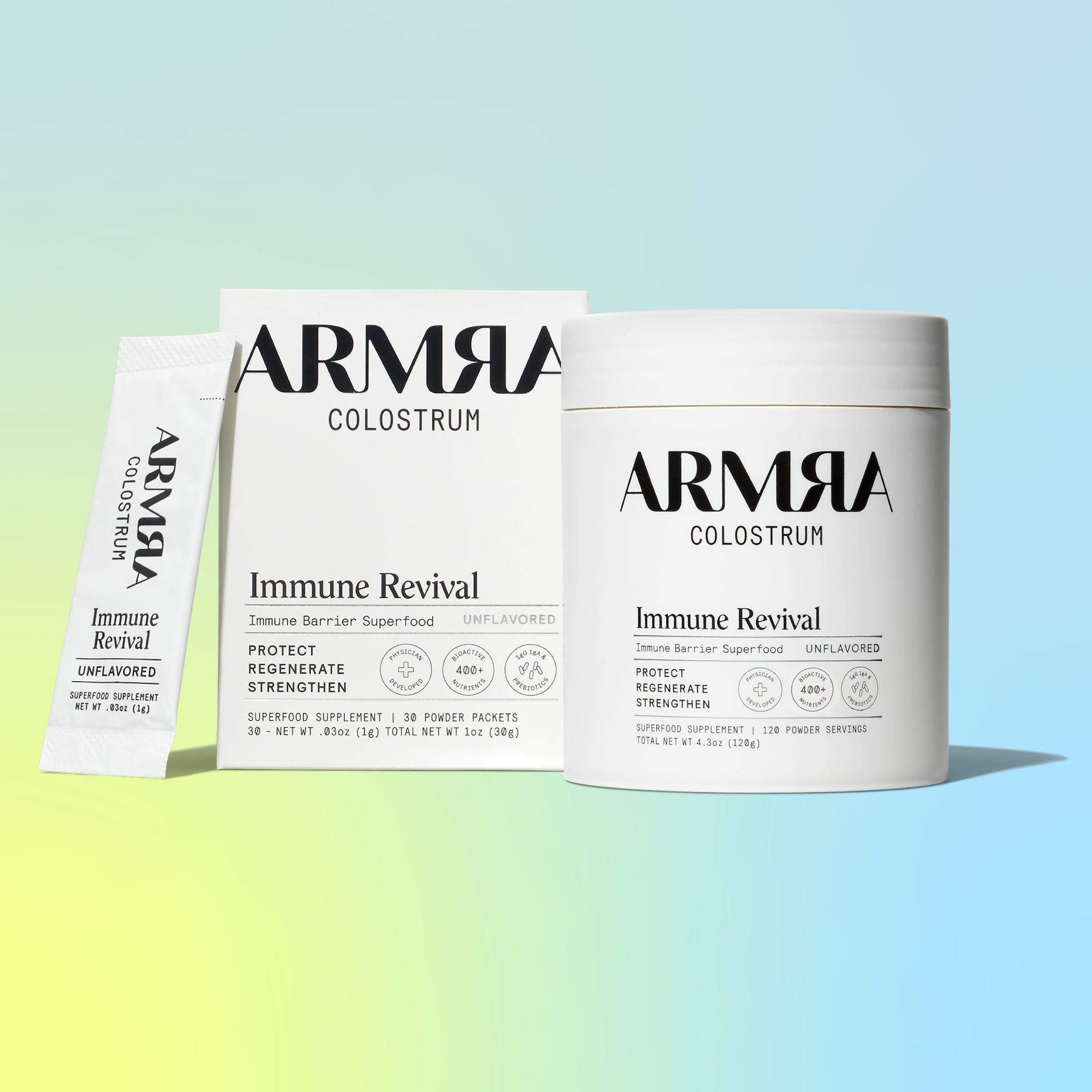 ARMRA Health Revival Unflavored Jar and Travel Sticks
