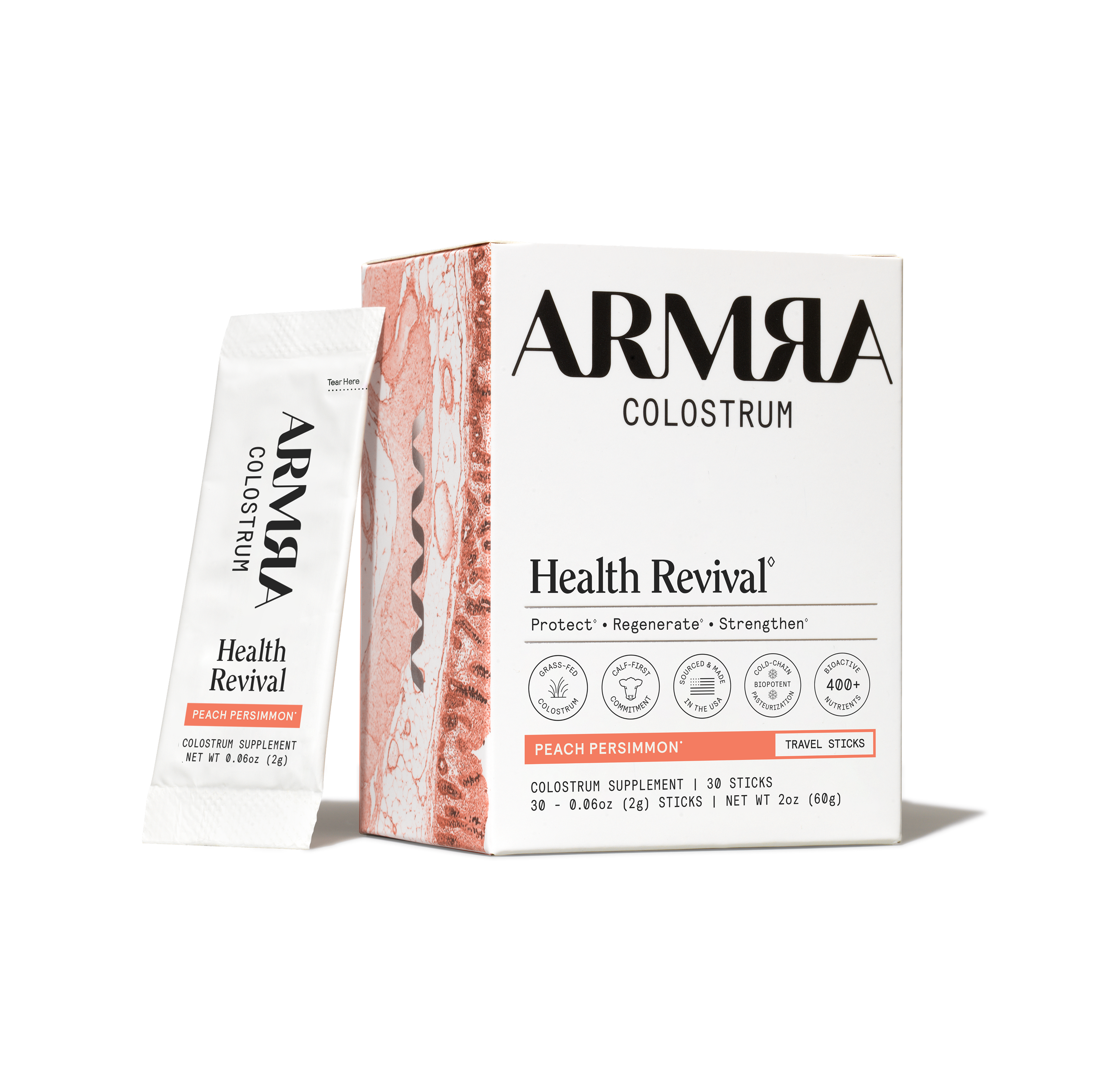 ARMRA Peach Persimmon Travel Sticks