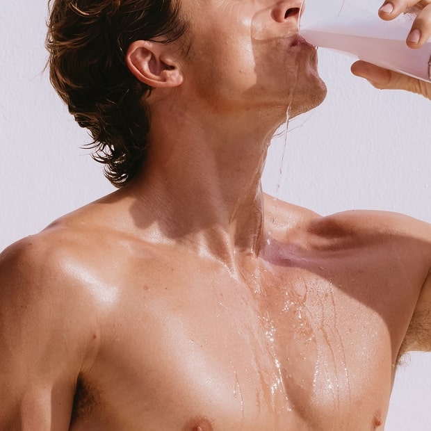 Male drinking ARMRA