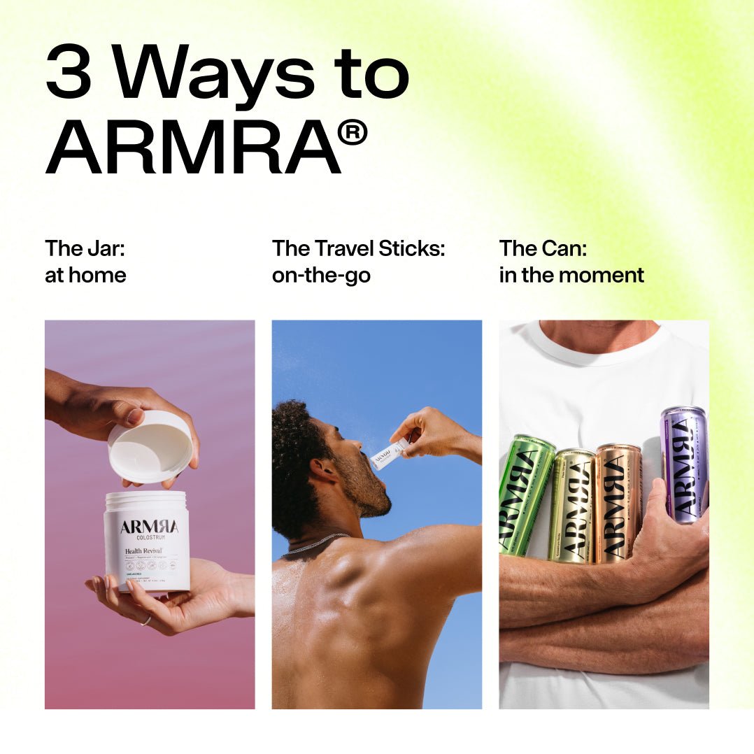 ARMRA Colostrum Soda Pear Ginger 12-Pack - ARMRA Colostrum