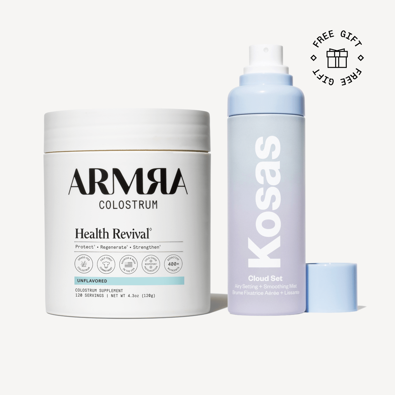 ARMRA Colostrum Unflavored Jar + Kosas Free Gift - ARMRA Colostrum